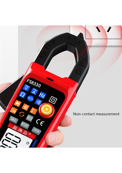 Büyük Ekran Kırmızı Huajıayı Dijital Pens Metre Mini Multimetre Dijital Tonometre Pense Ampermetre Araçları Akım Temperaturetest Ncv Otomatik Aralığı (Yurt Dışından)
