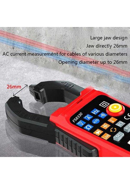 Büyük Ekran Kırmızı Huajıayı Dijital Pens Metre Mini Multimetre Dijital Tonometre Pense Ampermetre Araçları Akım Temperaturetest Ncv Otomatik Aralığı (Yurt Dışından)