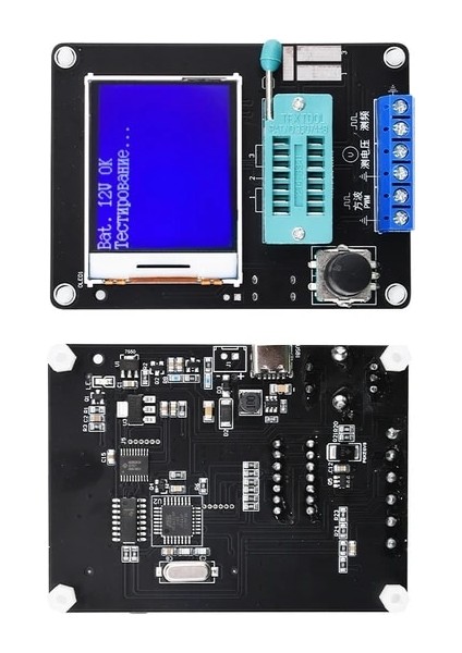 Rusça Metin GM328A Transistör Test Cihazı Diyot Kapasite Esr Gerilim Frekans Ölçer Pwm Kare Dalga Sinyal Jeneratörü Elektrikçi Aracı (Yurt Dışından)