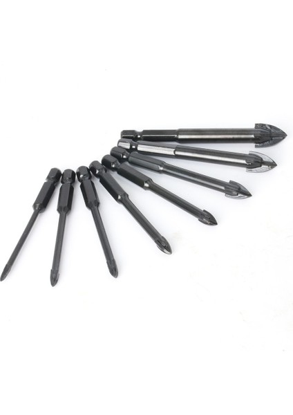 Siyah Nitrür 5mm x 10 Çapraz Hex Kiremit Uçları Cam Seramik Beton Delik Açıcı Alaşım Üçgen Matkap Boyutu 3/4/5/6/7/8/10/12MM Elektrikli El Aletleri Aksesuarları (Yurt Dışından) modelleri