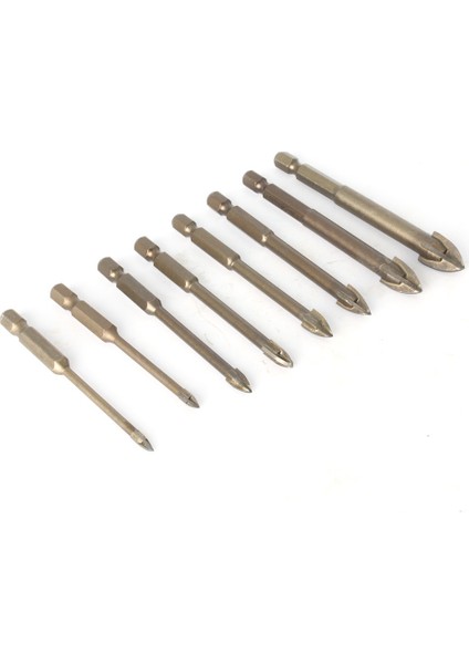 Siyah Nitrür 5mm x 10 Çapraz Hex Kiremit Uçları Cam Seramik Beton Delik Açıcı Alaşım Üçgen Matkap Boyutu 3/4/5/6/7/8/10/12MM Elektrikli El Aletleri Aksesuarları (Yurt Dışından) fırsatları