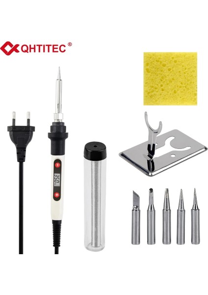 QH908S Kıt3 80W 220V, Abd Jcd 80W Dijital Elektrikli Havya Seti Sıcaklığı Ayarlanabilir 220V Kaynak Aracı Seramik Isıtıcı Lehimleme Ipuçları Rework 908S (Yurt Dışından) fırsatları