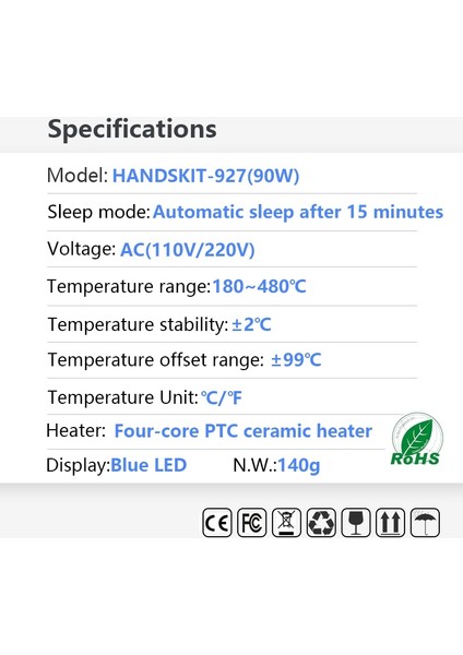 90W Kiti Abd Plug 110V 200W Havya Taşınabilir Dijital Sıcaklık Ayarı Otomatik Uyku Dahili Termal Seramik Isıtma Elektronik Kaynak Araçları (Yurt Dışından) fiyatları