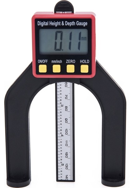 Kırmızı 0-80MM 0.01MM Kendinden Ayaklı Dijital Derinlik Ölçer Ölçer LCD Yükseklik Göstergeleri Kaliperleri Yönlendirici Masaları Ağaç Işleme Ölçme Araçları (Yurt Dışından) modelleri