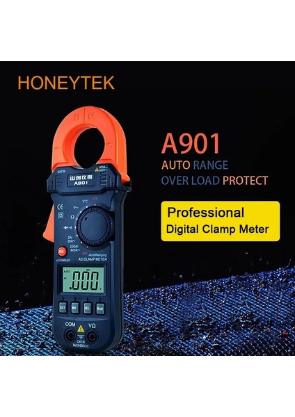 A3399 Honeytek Ac Dc Dijital Pens Metre 600A Akım Gerilim Direnç Multimetre Yüksek Hassasiyetli Akım Kelepçesi Amperimetro Test Cihazı (Yurt Dışından)
