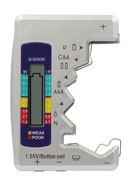 Gümüş Piller Test Cihazı Dijital Kapasite Lithum N /AAA/CAA/D/1.5V Hücre Pilleri Test Cihazı Checker BT168 Güç Için Evrensel Düğme (Yurt Dışından)
