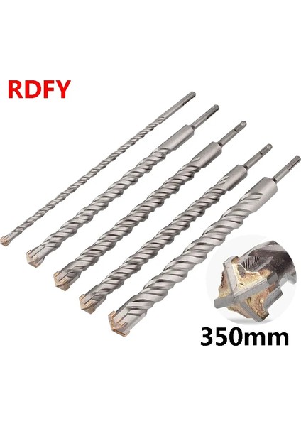 12MM x 350MM Sds Kare Tungsten Çelik Alaşımlı Çapraz Matkap Ucu 350MM Beton Matkap Ucu Sds Plus Sds Kare.duvarları ve Taşları Delmek Için (Yurt Dışından)