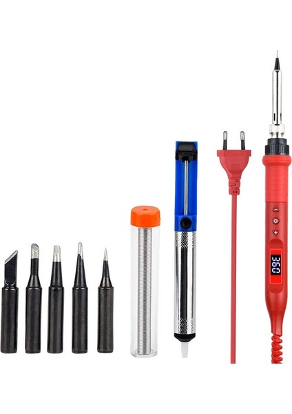 Koyu Mavi 80W 220V, Ab Jcd 80W Elektrikli Havya Kitleri LCD Dijital Ekran Sıcaklığı Ayarlanabilir 908U Serisi Havya Kaynak Onarım Araçları (Yurt Dışından)