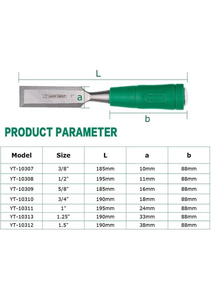 YT-10310 1 Adet Ahşap Oyma Düz Keski 3/8 "-1-1/2" Oyma Bıçağı Gravür Çalışma Marangoz Dıy Gadget Ağaç Işleme Araçları (Yurt Dışından) fiyatları