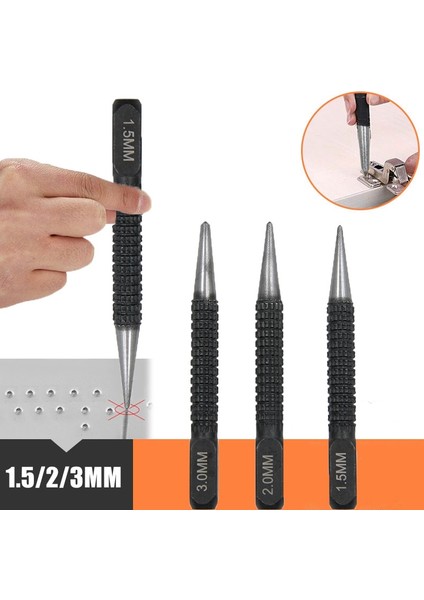 1.5mm 1 Pc 1.5mm/2mm/3mm Alaşımlı Çelik Otomatik Merkezi Punch Seti Ayarlanabilir Yaylı El Aletleri Işaretleyici Ahşap Cam Basın Dent Metal Matkap (Yurt Dışından) fiyatları