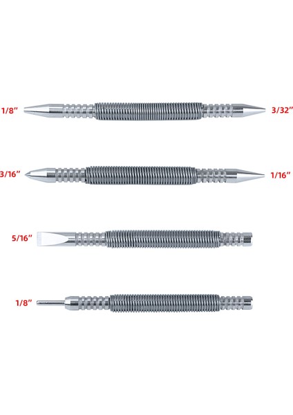 Merkez Pimi Bestnule 4 Parça Çift Kafalı Çivi Ayarlayıcı Menteşe Pimi Sökücü Punch Seti Çift Kafa ve Soğuk Keski ve Merkez Punch Seti (Yurt Dışından) modelleri