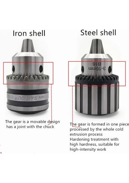 B10 0.6-6mm Demir Yepyeni 1.5-10MM B12 1-10MM Konu Anahtarlı Chuck Elektrikli Matkap Chuck Adaptörü B10 0.6-6 mm (Yurt Dışından) modelleri