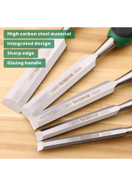 Bıçak Genişliği 12MM Ahşap Keski Seti Dıy Marangoz Aracı Düz Ağaç Işleme Keskiler Cr-V Profesyonel Oyma Bıçağı Oyma Ahşap Araçları (Yurt Dışından)