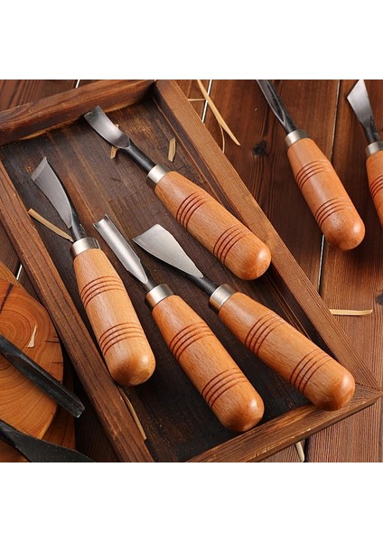 Stylea-8 Adet 6/8 Adet Ahşap Keski Seti Ağaç Işleme El Oyma Aracı Set Ahşap Oyma Kaşık Kesici Marangoz Araçları Ahşap Oyma Bıçağı Dıy Soyma (Yurt Dışından) fırsatları