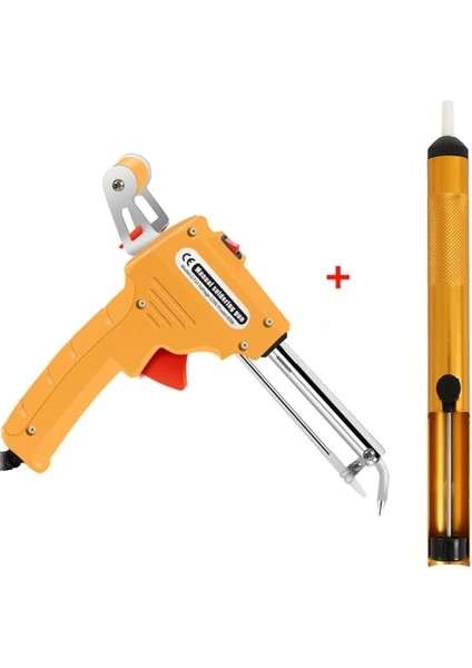 Sarı Set 60W, Ab Elektrikli Havya 110V/220V 60W Abd/ab/fiş El Tipi Dahili Isıtma Otomatik Endüstriyel Teneke Tabancası Kaynak Onarım Aracı (Yurt Dışından)