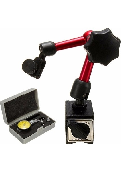 B Evrensel Manyetik Açma/kapama Tabanı Katlanabilir Tutucu Standı Digtal Analog 0-0.8mm Kadranlı Gösterge Ölçer Testi Ölçüm Aracı (Yurt Dışından)