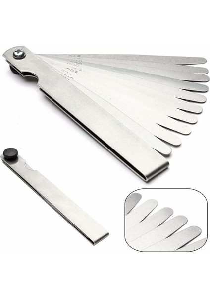 20 Bıçak 0.05-1mm Feeler Göstergeleri Evrensel Kalınlık Ölçer Yüksek Doğruluk Boşluk Ölçme Aracı Paslanmaz Çelik Katlanabilir Feeler Probu Kalınlık Göstergeleri (Yurt Dışından) fırsatları