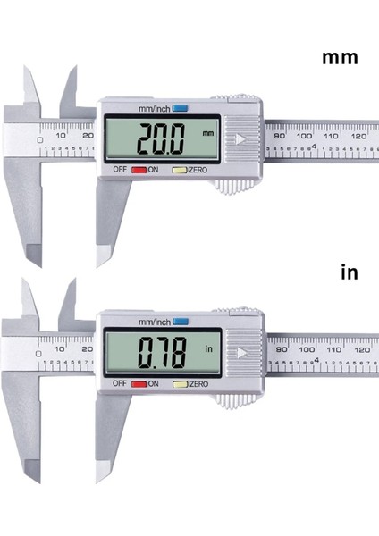 Çok Fonksiyonlu 0-150MM LCD Dijital Derinlik Pratik Cetvel Klasik Doku Elektronik Sürmeli Kumpas Ölçer Mikrometre (Yurt Dışından)