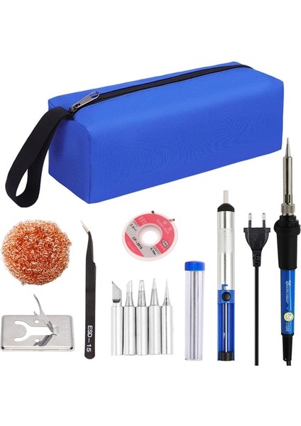 Set- 110V Abd Plug Versiyonu Havya Ab Abd Tak 110V 220V 60W Termostatik Elektrikli Mini Havya Istasyonu 6 Adet Havya Ucu Lehim Teli (Yurt Dışından)