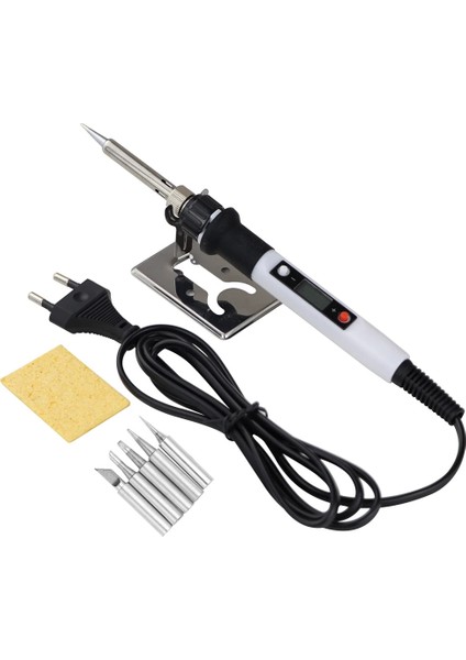 Siyah Set-1 110V Abd Tak LCD Dijital Ekran Havya 80W Ayarlanabilir Sıcaklık Havya Kafası 220V/110V Lehimleme Lehim Aracı Kiti (Yurt Dışından)