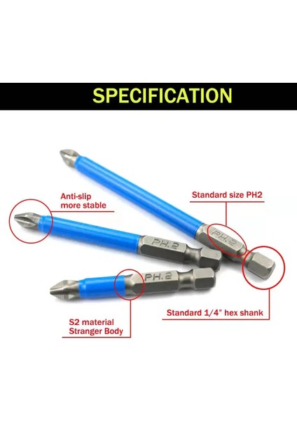 127 Altıgen Altıgen Şaft Manyetik Kaymaz Uzun Erişimli Elektrikli Tornavida 25-150MM Uçları Hassas Ph2 Tek Phillips/çapraz Kafa Elektrikli El Aletleri (Yurt Dışından) modelleri