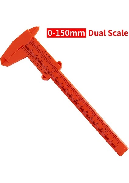 0-150MM Turuncu Plastik Sürmeli Kumpas Diyafram Derinlik Çapı Ölçü Aracı Mini Sürgülü Göstergeler Cetvel Mikrometre Ölçüm Aletleri Araçları (Yurt Dışından)