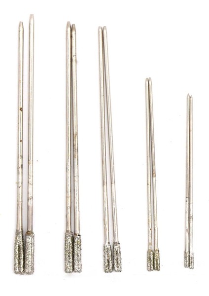 10 Adet 1mm 5/10/20 Adet 1mm - 2.2mm Karo Cam Takı Delik Testere Için Elmas Kaplamalı Uçlu Matkap Uçları (Yurt Dışından)