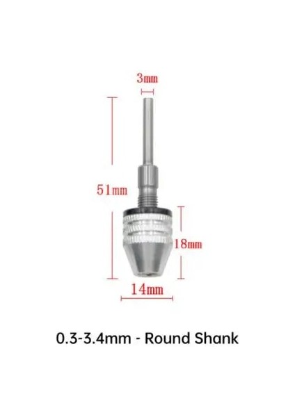06 Matkap Chuck Anahtarsız Tornavida Darbeli Sürücü Adaptörü 0.3-3.4mm Hex Shank Chuck Adaptörü Matkap Sondaj Dönüştürücü Aracı (Yurt Dışından)