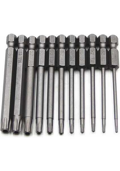 Uzunluk 50MM 12 Adet 12 Adet 1/4 "altıgen Uçlar Sürücü Kurcalamaya Dayanıklı Güvenlik Matkap Manyetik Bit Seti Torx Tornavida Düz Kafa F1FC Yüksek Kalite 50MM (Yurt Dışından) modelleri