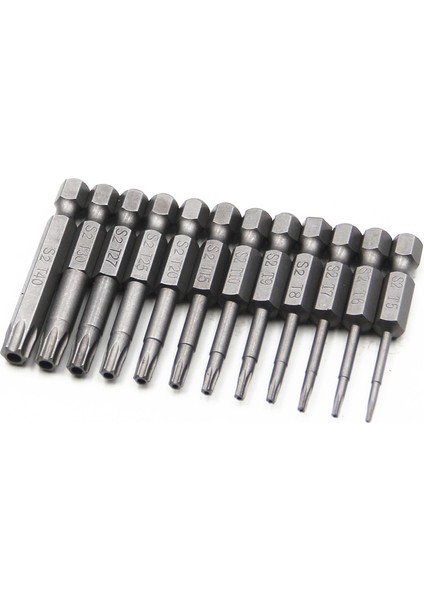 Uzunluk 50MM 12 Adet 12 Adet 1/4 "altıgen Uçlar Sürücü Kurcalamaya Dayanıklı Güvenlik Matkap Manyetik Bit Seti Torx Tornavida Düz Kafa F1FC Yüksek Kalite 50MM (Yurt Dışından) fırsatları