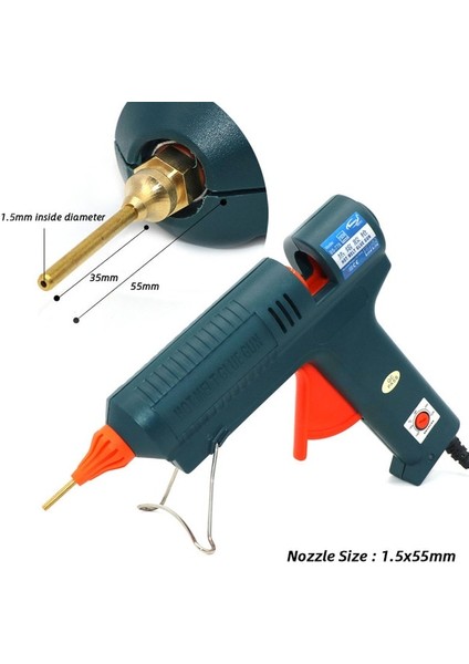 1.5X55MM 150 W, Abd Sıcak Tutkal Tabancası 150 W Uzun Meme Ayarlanabilir Sıcaklık 11MM Tutkal Sopa Profesyonel Endüstriyel Dıy Onarım Aracı Tutkal Tabancası (Yurt Dışından)