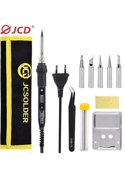 908S Kırmızı Kit5 80W 110V,AB Jcd 80W Elektrikli Havya Seti Ayarlanabilir Sıcaklık LCD Dijital Ekran 220V/110V Havya Ipuçları Kaynak Araçları 908S (Yurt Dışından) indirimleri