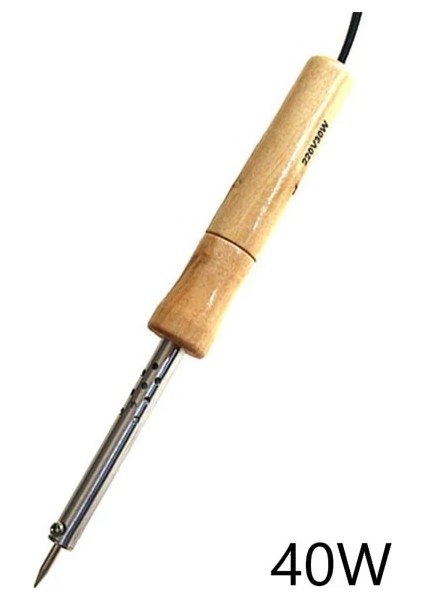 Ab Tak 40W 220V Ayarlanabilir Sıcaklık Elektrikli Havya 30W/40W/60W/80W/100W Ahşap Saplı Mini Havya Rework Istasyonu Ab Tak (Yurt Dışından)