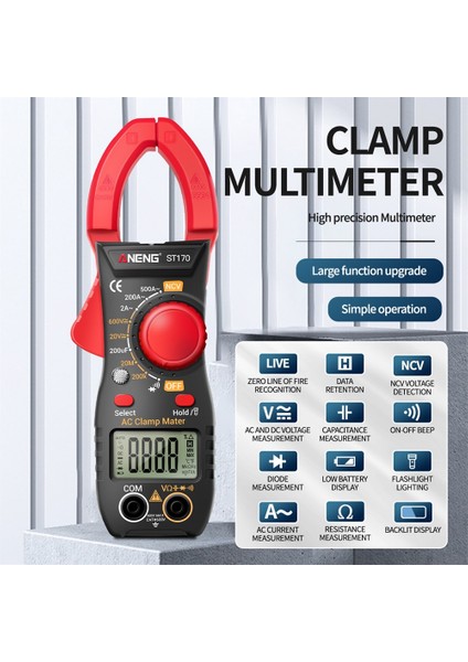 Kahverengi ST170 Dijital Pens Metre Dc/ac Akım Multimetre Ampermetre Gerilim Test Cihazı Diyot Akım Kapasitesi Ncv Ohm Test Aracı Dropship (Yurt Dışından) fırsatları