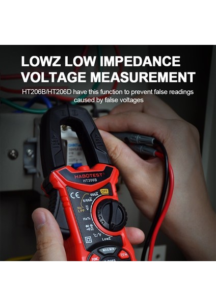 HT206B Ac Prof HT206 Amperometrik Pens Metre Pense Ampermetre Profesyonel Dijital Otomotiv Multimetre 6000 Sayım 600A Ac Dc Akım Test Cihazı (Yurt Dışından) indirimleri
