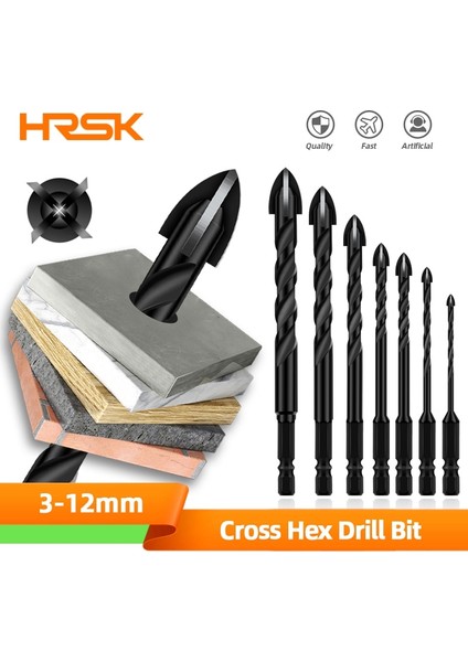 2 Adet 12MM Çapraz Hex Kiremit Matkap Ucu Cam Beton Seramik Karo Delik Açıcı Tunsten Karbür Sert Alaşım Uçları Seti Araçları 3 4 5 6 8 10 12MM (Yurt Dışından)