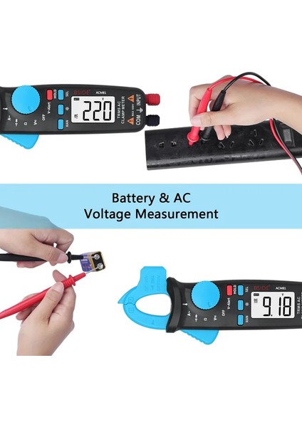 ACM81-BLUE Bsıde ACM81 Dijital Multimetre Mini Akım Pens Metre True Rms Otomatik Aralık Ac Akım Gerilim Test Cihazı Dijital Multimetre V-Alert (Yurt Dışından) fırsatları