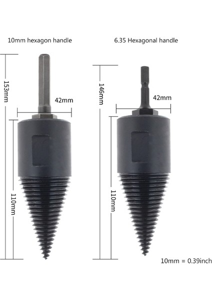 Stil 1 Matkap Için Yüksek Hızlı Ahşap Ayırıcı Vidalı Koni Mili, Kademeli Matkap, Ahşap Kesici, Yakacak Odun Ayırıcı, Çelik Koni Matkap (Yurt Dışından) fiyatları