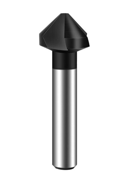 10.4mm 1 Adet 3 Flüt 90 Derece Havşa Matkap Ucu Yuvarlak Saplı Hss Çelik Pah Kesici 6.3-16.5mm Karbon Çelik/pvc (Yurt Dışından)