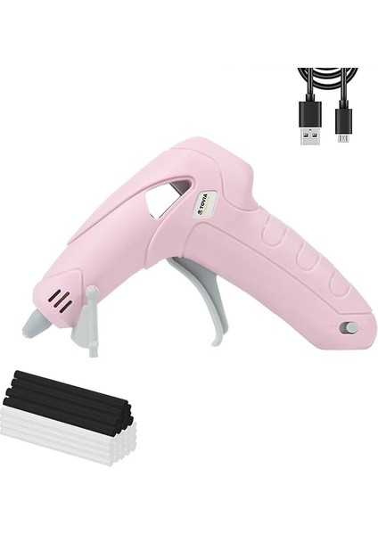 Pembe 1 Scımaker Akülü Sıcak Tutkal Tabancası 7mm Çubuk Tutkal Kablosuz Tutkal Tabancası Tamir Ev Dıy Araçları Çocuk Hediyeler 2200 Mah 90 Dakika Kullanım Süresi (Yurt Dışından)