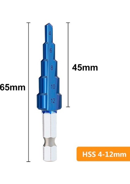 4-12MM Xcan Adım Koni Matkap Ucu 3-12/13 4-12/20/22/32MM Delik Kesici Ahşap Metal Delme Aracı Adım Matkap Ucu (Yurt Dışından)