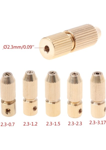 2.3-1.5(1.0mm-1.5mm 1 Adet 2.3mm 3.17MM Mikro Matkap Kelepçe Fikstürü Chuck 0.7-3.2mm Elektrik Motor Mili (Yurt Dışından)