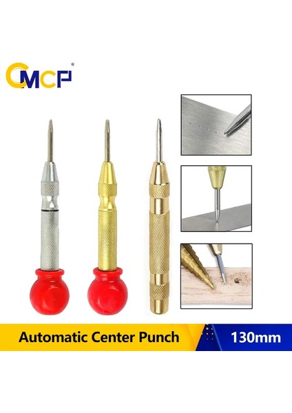 1 Adet Altın Şapka Olmadan Cmcp 130MM Otomatik Merkez Pin Punch Ağaç Işleme Araçları Matkap Ucu Metal Matkaplar Merkezi Pin Punch Yaylı Göçük Işaretleyici (Yurt Dışından) fiyatları