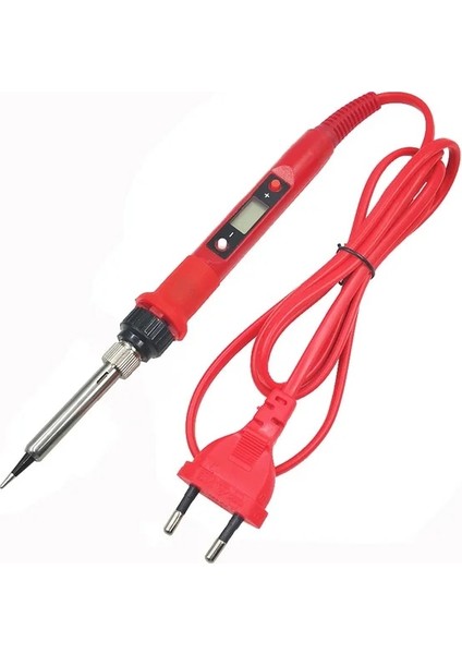 80W Dijital Kırmızı 220V, Ab 60/80W Dijital Elektrikli Havya Kaynak Demir Aracı Sıcaklığı Ayarlanabilir Havya Ipuçları/stand/teneke Tel (Yurt Dışından)
