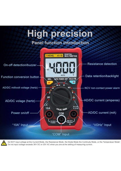 No 04 V01B Taşınabilir Dijital Multimetre Akıllı LCD Ekran Multimetre Test Cihazı Ncv Fonksiyonu Arka Işık (Yurt Dışından) fırsatları