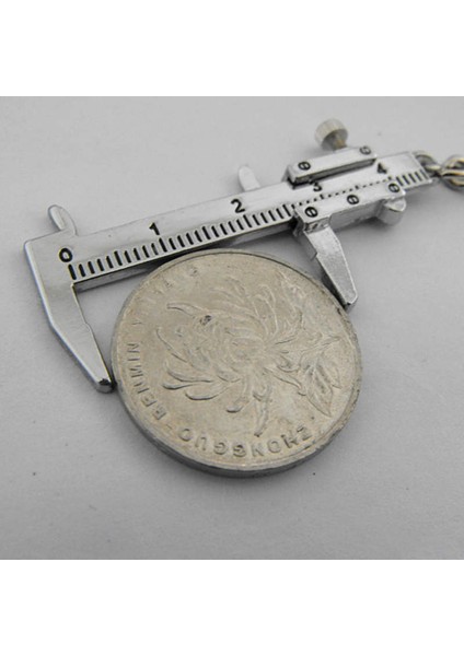 Stil 1 Taşınabilir Mini Metal Cetvel Sürmeli Kumpas Cetvel Anahtarlık Hareketli Sürmeli Kumpas Cetvel Modeli Anahtarlık Yaratıcı Hediye (Yurt Dışından)