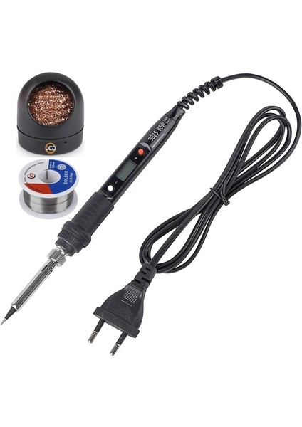 Siyah 80W 220V, Abd Jcd 80W Elektrikli Havya Kitleri Ayarlanabilir Sıcaklık LCD Dijital Ekran 220V/110V Lehimleme Istasyonu Kaynak Onarım Araçları (Yurt Dışından)