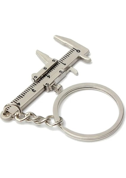 1 Adet 1 Adet Yeni Taşınabilir Mini Metal Cetvel Sürmeli Kumpas Cetvel Anahtarlık Hareketli Sürmeli Kumpas Cetvel Modeli Anahtarlık (Yurt Dışından)