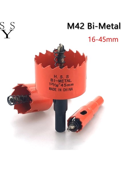 32MM 1 Adet 16-45MM M42 Bi-Metal Delik Testere Hss Matkap Uçları Sondaj Taç Metal Demir Alüminyum Paslanmaz Ahşap Kesici Aletler (Yurt Dışından)