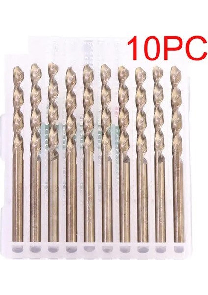 10 Adet 3.4mm, Düz Şaft Mosask Hss M35 Yüksek Hız Çeliği 1.0 - 13.0 mm Kobalt Kaplamalı Düz Şaft Standart Uzunluk Matkap Uçları Seti Cnc Delme Kesici (Yurt Dışından)